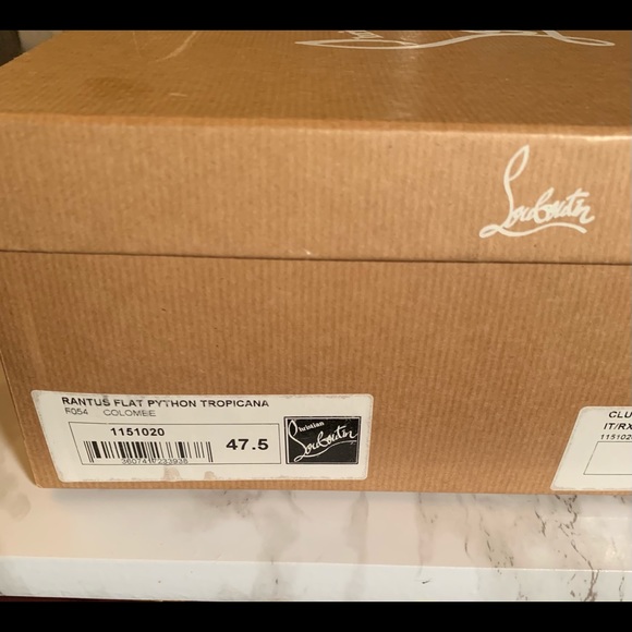 Christian Louboutin Rantus Flat Python Tropicana EU 47.5 - Picture 6 of 6